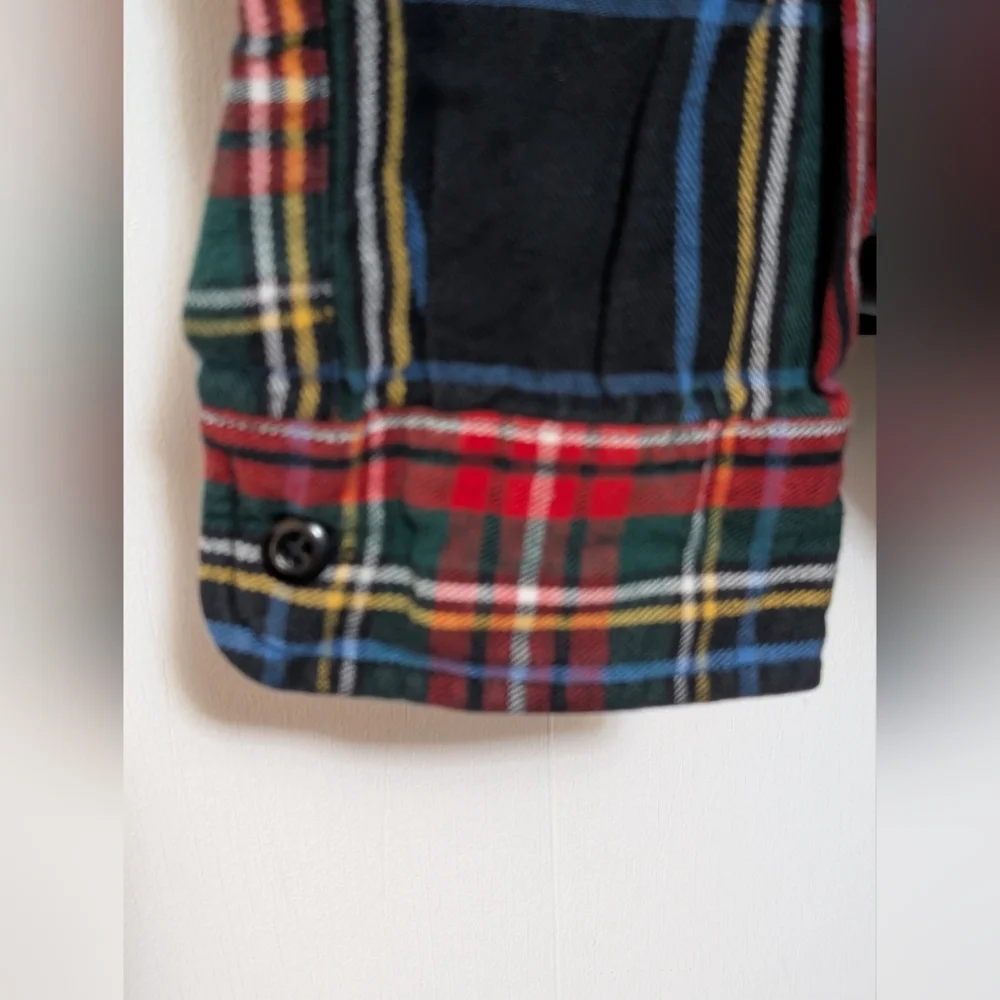 Men's J CREW NY Flannel Shirt Size XL Red Long Sleeve Button Front Work Casual